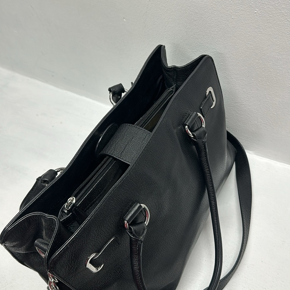 Michael Kors Hamilton East West Handbag Purse Crossbody Bag Leather Black Large - Picture 15 of 17